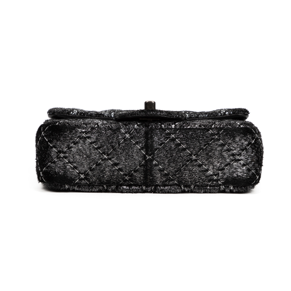 Chanel Timeless Mini in Black/Grey Hary leather with patina - Picture 6 of 8